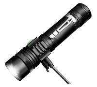 Lampe Torche LED Rechargeable USB, Lampe de Poche Puissante 600LM Etanche Zoomable, 4 Modes Intensité Ajustable(Batterie Incluse)