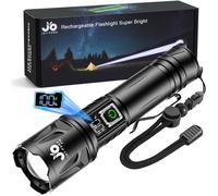 Lampe Torche LED Ultra Puissante 1000000 Lumens, Rechargeable 5000mAh, Zoom Puissant 3000m, IP67 Étanche, 5 Modes Pour Camping