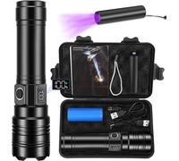 Lampe Torche Led Ultra Puissante, 3000 Lumens Lampe De Poche, Lampe Torches Rechargeable Usb, Lampe De Poche Led Ultra Puissante, Lampe Torche Tactique Longue Portée Ipx6 Étanche Pour Camping