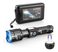 Lampe Torche LED Ultra Puissante Rechargeable,100000 Lumens Lampe de Poche,Flashlight 7 Modes D'éClairage,IPX6 éTanche pour Camping