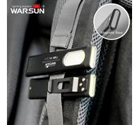 Lampe torche LED Warsun T7 avec porte-clés, rechargeable par USB-C, 600Lm, mini lampe torche portable avec aimant, lanterne de poche, lumière de travail