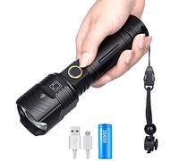Lampe torche LED XHP100 XHP 90.2 puissante lampe de poche rechargeable USB 26650/18650 Zoomable tactique lampe torche (XHP100, paquet E)