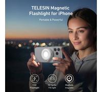 Lampe torche magnétique Telesin MagSafe - Titane