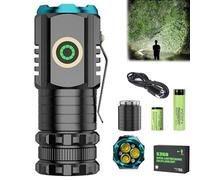 Lampe torche Magnolight, torches haute puissance Blitron, torche tactique LED super brillante, mini lampe torche rechargeable, torches de poche alimentées par batterie for coupures de courant, camping