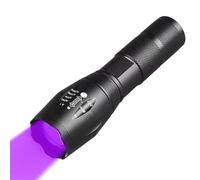 Lampe torche noire - Lampe torche ultra violette rechargeable | LED UV puissante - Outil d'inspection multifonction pour monnaie, chambres d'hôtel, détection de taches, vérification des pierres