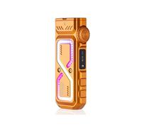 Lampe Torche Plate Multifonctionnelle 1300 Lm - UV LEP RGB Sablier USB-C Portée 265 M Orange