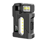 Lampe Torche Portable avec Écran LCD Rotatif | Lampe LED Extérieur Portable,Angle Réglable pour Randonnée Nuit Entretien Véhicule,Marcher Animaux Chantiers Mécaniciens