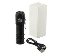 Lampe torche portable rechargeable avec clip et base magnétique pour un éclairage pratique des mains (S400)