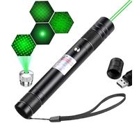 Lampe Torche Pratique Longue PortéE Verte/Rouge Avec Dragonne Rechargeable Usb Et Cache éToile RéGlable Pour Interaction Avec Les Animaux, éCrans Tv/Led, Astronomie Et Camping. (Gypsophile vert)