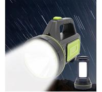 Lampe Torche Rechargeable - 10W Lampe de Poche Etanche Avec Lumière Latérale 6000MA