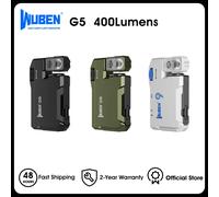 Lampe torche rechargeable WUBEN G5, 400 lumens, double source de lumière, mini lampe torche avec lumière RGB, lampes torche de poche portables