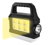 Lampe torche solaire COB - Lampe de poche COB rechargeable à charge solaire - 5 modes de recherche, projecteur de travail d'inspection portable pour bateau, pêche, garages