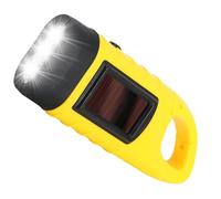 Lampe Torche Solaire, Lampe de Poche LED d’Urgence avec Mousqueton, Lampe Dynamo Manivelle Portable pour Plein Air Camping Pannes de Courant Cyclisme Équipement d'urgence