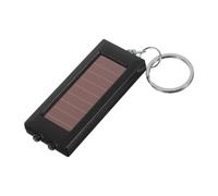 Lampe Torche Solaire LED Mini avec Crochet Porte-Clés Noir ABS | Recharge Solaire Solide, Éclairage Sans Utilisation des Mains, pour Déverrouillage Rapide, Zips et Anneaux