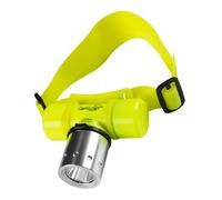 Lampe torche sous-marine - Lampe frontale étanche pour plongée en mer, lampe de plongée rechargeable | Faisceau haute intensité pour la plongée avec tuba, la natation, la randonnée (jaune)