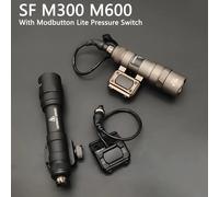 Lampe torche Surefire M300 M600 avec interrupteur à pression UNIT Modbutton Lite compatible avec rail de 20 mm SF M300B M600C M600B LED Scout Light M600B BK
