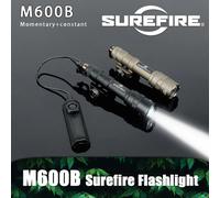 Lampe torche tactique puissante SureFire M600 M600U/M600B à double interrupteur, compatible rail 20mm pour AR15 SF M600 Scout, lampe LED 5 modes 600U Button Cover-BK