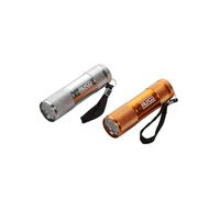 Lampe torche tubulaire 9 LED, robuste, légère et portable, idéale pour le camping, les urgences et les activités de plein air.