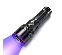 Lampe Torche UV 365nm, 30W, Lampe Lumière Noire Rechargeable Par USB, Pour Durcissement Résine, Détection Minéraux, L'identification Fausse Monnaie, Recherche Dambre, Détection Fuites de Climatiseurs.