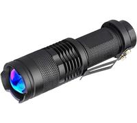 Lampe Torche Uv 365Nm Lampe De Poche Ultraviolette Led Lumière Noire Zoomable Pour Détecteur D'Argent Vérification Des Documents Chasse Scorpions Rock Art Photographie