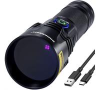 Lampe Torche Uv 365Nm Puissante Lumière Noire, Led Lampe Wood 20W Rechargeable Usb C Portable, Lampes De Poche Ultraviolette Détecteur D'Urine, Fuite Uétection, Durcissement En Résine, B14