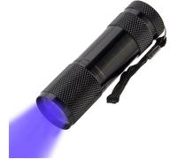 Lampe torche UV/lumière noire à 9 LED lampe torche UV LED détecteur de taches trouver des taches sur les vêtements les