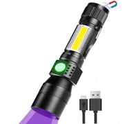 Lampe Torche Uv, Usb C Magnétique Rechargeable Lampe De Poche Led 3 En 1, 7 Modes ¿1Pc)