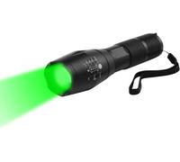 Lampe Torche Verte, Lampe De Poche Lumière Verte Lampe De Chasse Vert De 250 Mètres 1 Mode Zoom Capable Et Étanche Pour La Chasse De Pêche De Vision Nocturne Randonnée En Camping