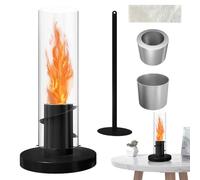 Lampe Tornade | Foyer Tournant à Flamme,Déco Lumineuse LED Moderne pour Cheminée, Balcon, Chambre, Cadeaux et Soirées Cinéma