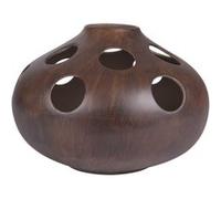 Lampe Totem effet bois forme galet 23cm - Table Passion - Marron - Céramique Marron G