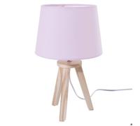 Lampe trépied H.30cm bois rose - Atmosphera Créateur d'intérieur