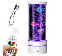 Lampe tube à bulles - Télécommande LED sensorielle pour une ambiance relaxante | Effet eau style aquarium avec tour à bulles, éclairage d'ambiance décoratif pour chambre à coucher, chambre d'enfant