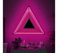 Lampe Tunnel Miroirs pour Mur Infinity Art Lumière Veilleuse Miroir Tunnel Lumière Télécommande Géométrique Rvb Changement De Couleur Décoration Murale, 35cm