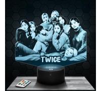 Lampe Twice deco chambre fille Lampe 3D Twice objet K-pop Corée Pop Coréene idée cadeau décoration lumière tamisée veilleuse deco bureau. Idée Cadeau Noel adolescent original