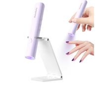 Lampe U V Ongles Gel, Denabuty Mini Lampe UV LED 3W Sans Fil, Séchoir à Ongles Efficace et Rapide Professionnel avec USB Rechargeable Portable pour Gel Pose Americaine, Vernis Semi Permanent Violet