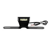 Lampe universelle d'étiquette arrière de lumière de plaque d'immatriculation de moto 6 éclairage de bâti de queue de LED(Le noir)