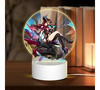 Lampe USB 18 x 13,5 cm Trois modes d'éclairage différents Personnage Plein souhait Genshin Table ronde Acrylique Impact Night Light avec prise USB