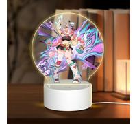 Lampe USB 18 x 13,5 cm Trois modes d'éclairage différents Personnage Plein souhait Genshin Table ronde Acrylique Impact Night Light avec prise USB