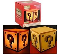 Lampe Question Block Super Mario Brothers - Marchandise Officielle Nintendo, Lampe pour Chambre, Éclairage d'Ambiance pour Salle de Jeu, Fonctionne sur USB ou Piles