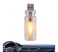 Lampe USB Voiture Lampe d'Ambiance Intérieure Effet Flamme Enfichable