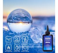 Lampe Uv + 200g Formule Améliorée Résine Uv Rigide À Faible Viscosité + Tapis + Outils, Kit De Démarrage En Résine Uv Pour La Fabrication De Bijoux, La Fonderie, Le Revêtement Et Le Bricolage