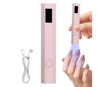 Lampe UV à main pour ongles, petit gel UV, lampe à polir, affichage LED, séchoir portable rechargeable avec 2 minuteries pour femmes, filles, extension rapide des ongles, outil professionnel de
