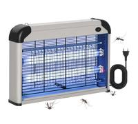 Outsunny Lampe UV anti-insectes anti moustique tue mouche électrique destructeur d'insectes 20 W noir gris Noir G