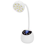 Lampe UV en col de cygne pour vernis à ongles gel rechargeable sans fil avec 3 capteurs automatiques UV LED