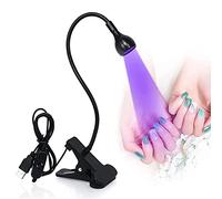 Lampe UV flexible à col de cygne 3 W - Lampe de durcissement LED portable pour nail art avec pince sécurisée - Design mini sécheur