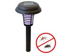 Lampe UV LED du jardin solaire pour repousser les insectes 2v1 noirs