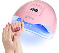 Lampe Uv Led Ongles 80w Avec Capteur Infrarouge, Double Source De Lumière, 4 Modes De Minuterie, 36 Perles Led, Écran Lcd Pour Vernis Semi-Permanent Manucure Pédicure