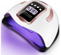 Lampe Uv Led Ongles Gel, 280w Professionnel Sèche Automatique, 66 Lumières Séchage Rapide, Grand Lcd Ecran, 4 Minuteries 10s/30s/60s/99s Pour Vernis Semi Permanent-Or Rose