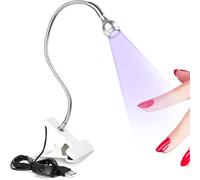 Lampe Uv Ongles Gel,3w Lampe Pose Americaine Ongle Séchage Rapide,Mini Lampe U V Ongles Gel Précis,Tête Ajustable Lampe Ongle Gel,Solide Pince Pratique Pour Manucure,Vernis