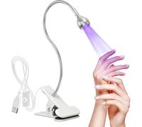 Lampe UV Ongles Gel, 5W Mini Sèche Ongles Lampe UV Ongles Gel Pose Americaine Professionnel Lampe de Colle Ultraviolette avec Tête rotative à 360 degrés pour la Manucure Doigts Secs
